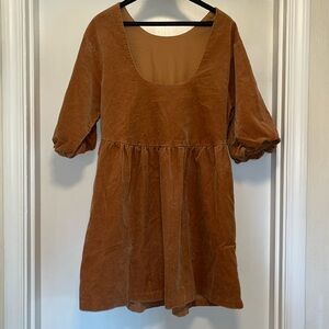 Everlane cordoroy babydoll mini dress M